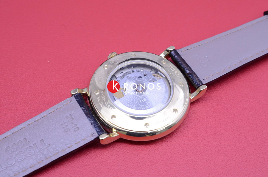 Часы Tissot Carson Powermatic 80 18K Gold T907.407.16.031.00 — мужские, кожаный