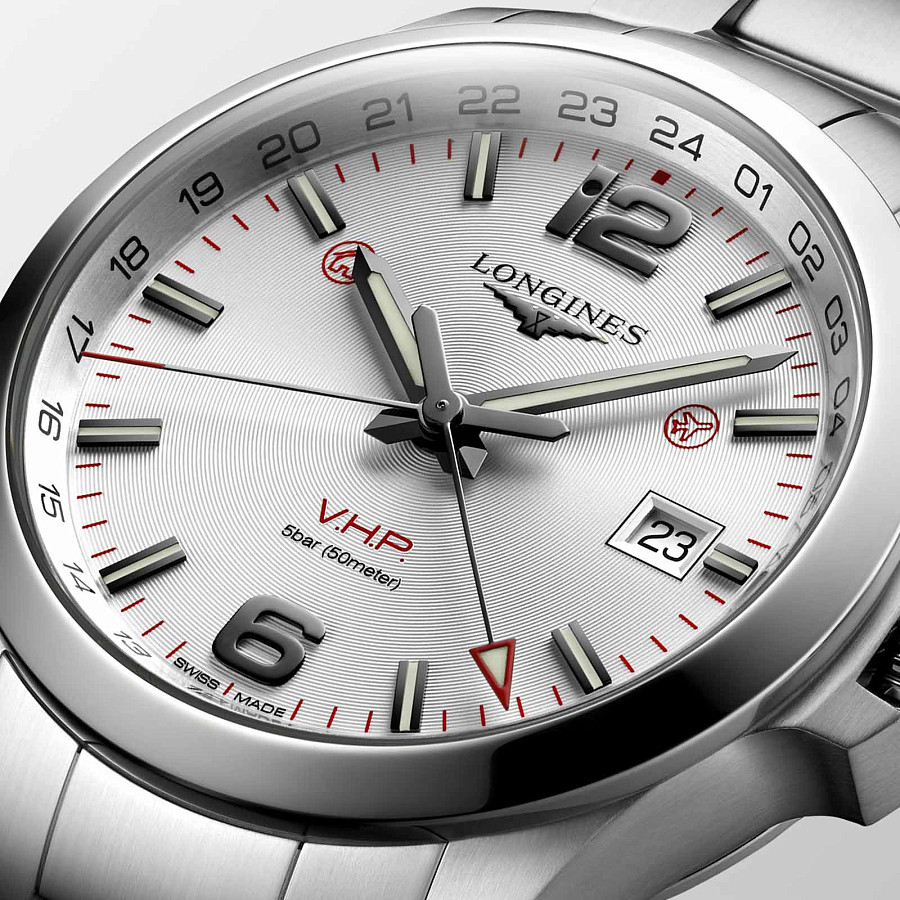 Часы Longines Conquest V.H.P. L3.728.4.76.6 — металл сталь, Швейцария