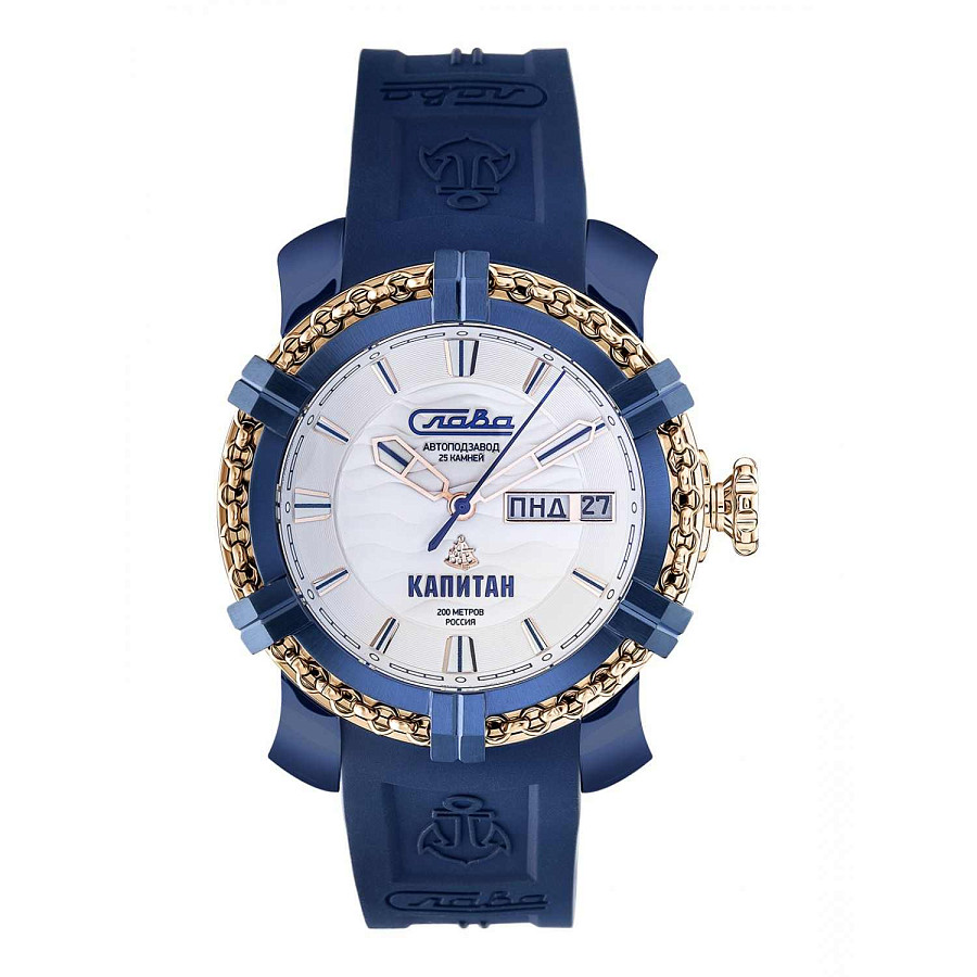 Часы Слава Капитан 2473245/800-2427 — механические, металл сталь