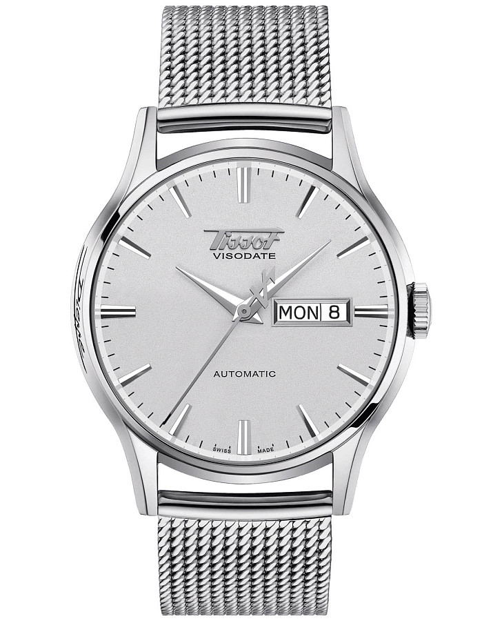 Часы Tissot Heritage Visodate Automatic Alpine Dieppe 50th Anniversary Special Edition T019.430.11.031.01 — мужские, серебристый