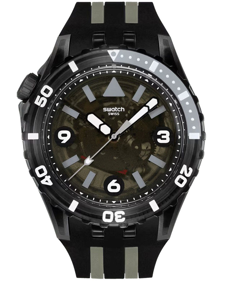 Часы Swatch Black Sea Nettle SSCU09B100 — мужские, черный