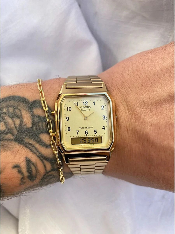 Часы Casio Vintage AQ-230GA-9B — Япония, кварцевые