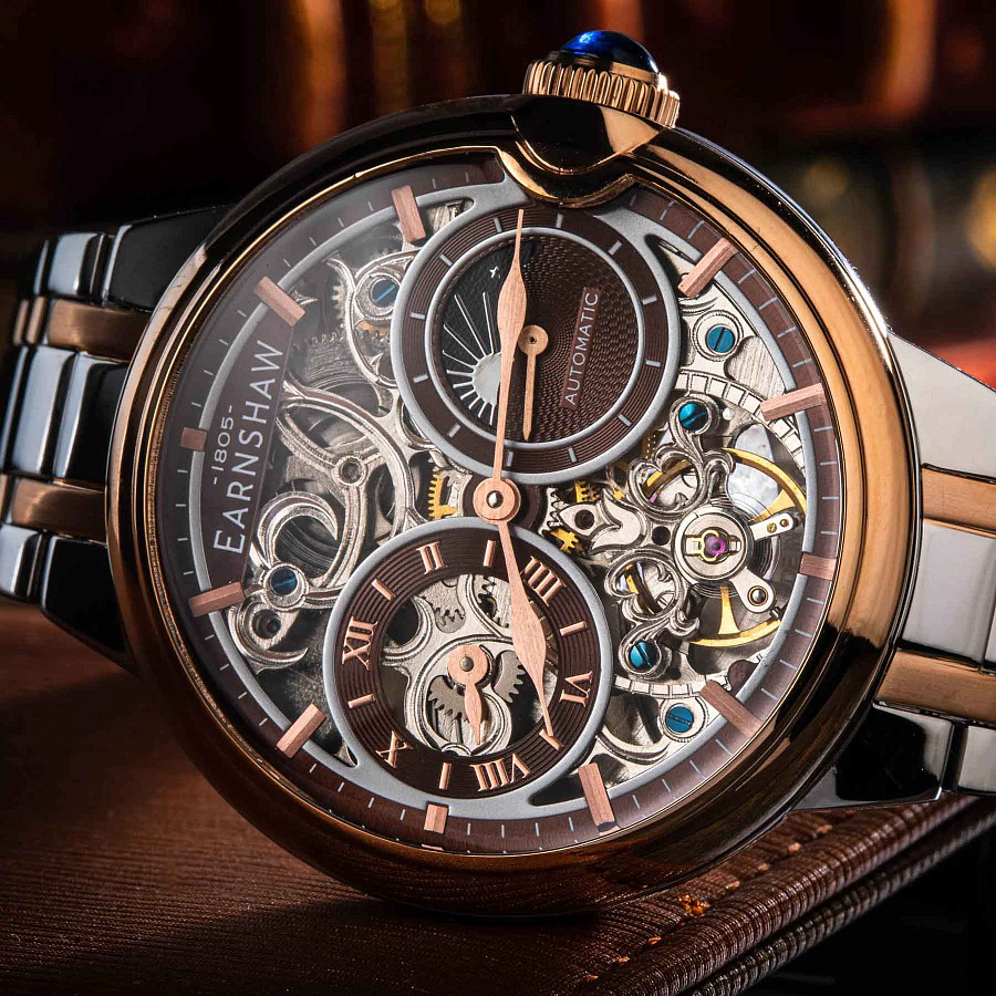 Часы Earnshaw Barallier ES-8242-AA — механические, металл сталь