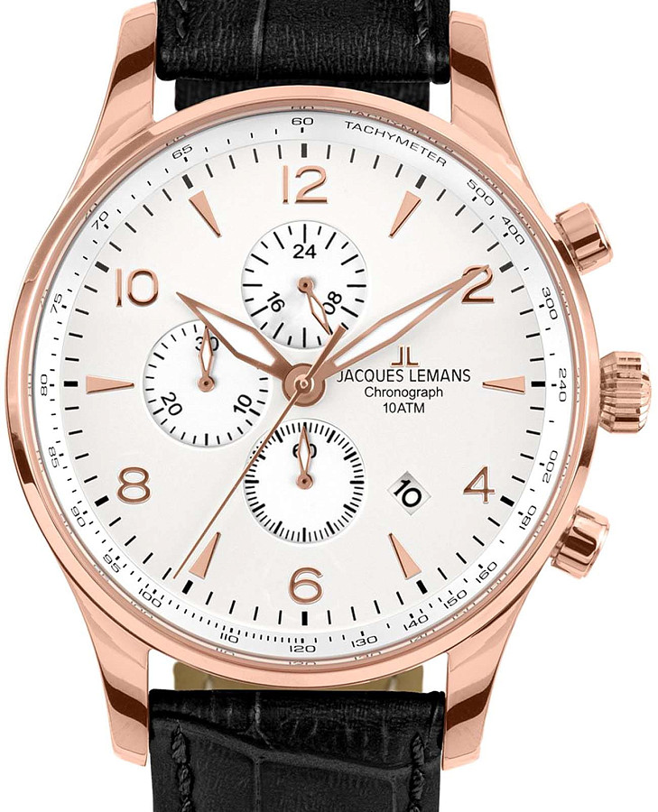 Часы Jacques Lemans London 1-1844ZO — кварцевые, металл сталь