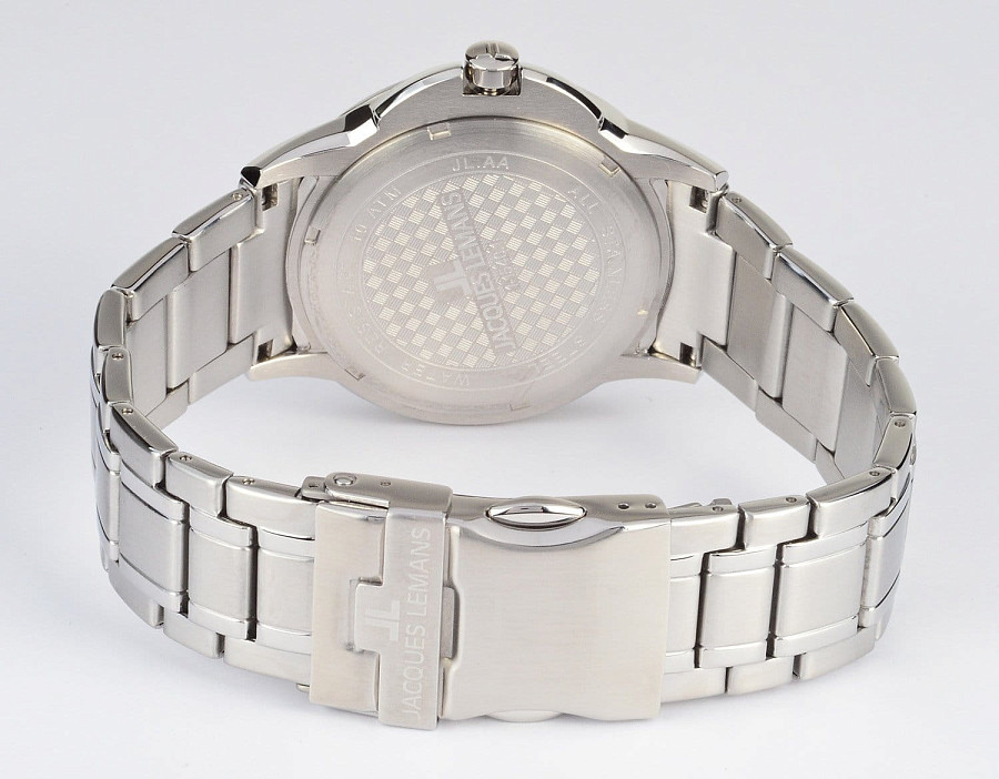 Часы Jacques Lemans 1-1540D — черный, металл сталь