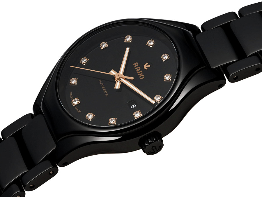 Часы Rado True Automatic Diamonds R27242732 — механические, керамика