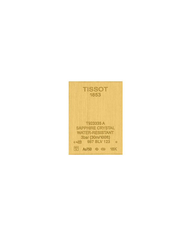 Часы Tissot Prestigious Lady 18K Gold T923.335.16.116.00 — кварцевые, золото металл