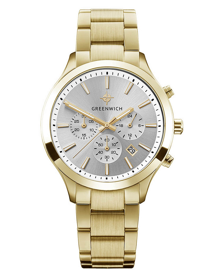 Часы Greenwich Skipper GW 043.20.33 — мужские, серебристый