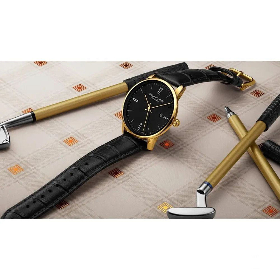 Часы Stuhrling Symphony 3997A.6 — кварцевые, сталь металл