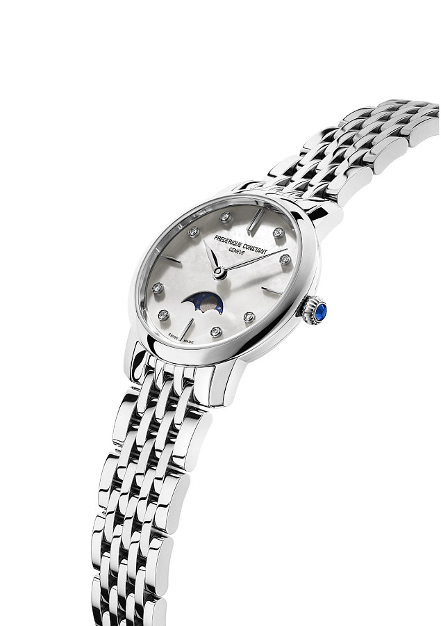Часы Frederique Constant Slimline Ladies Moonphase FC-206MPWD1S6B — металл сталь, Швейцария