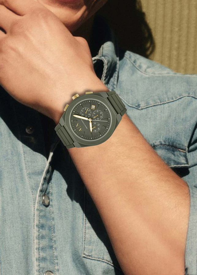 Часы Armani Exchange Rafael AX4169 — мужские, зеленый