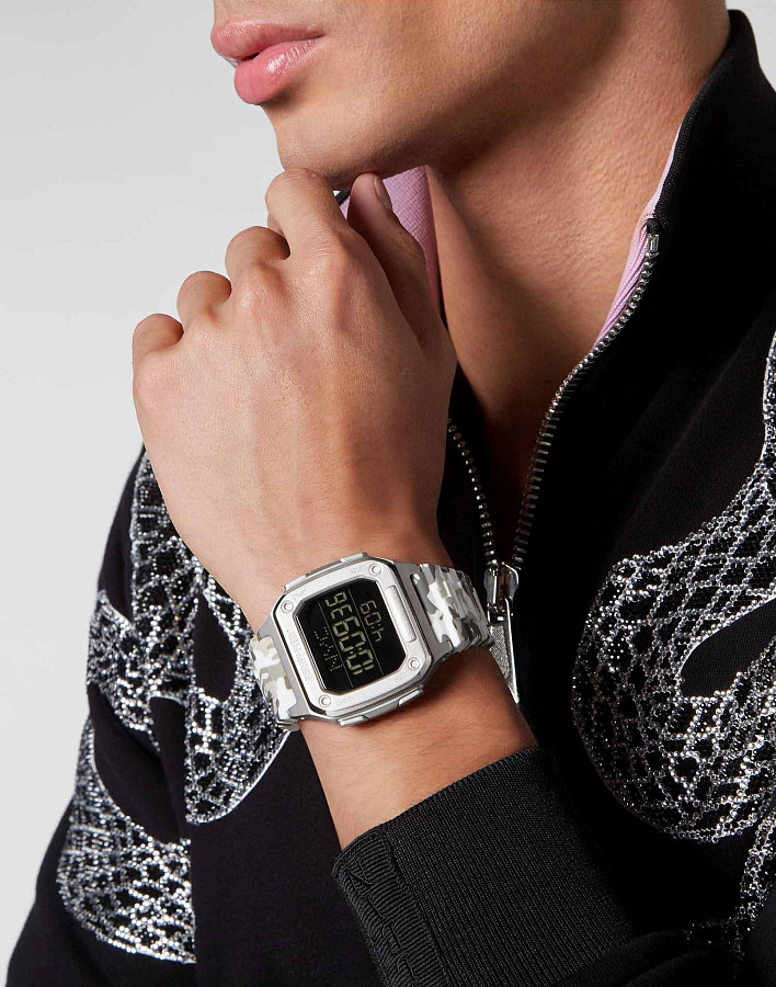 Часы Philipp Plein Hyper Shock PWHAA1522 — электронные, металл сталь