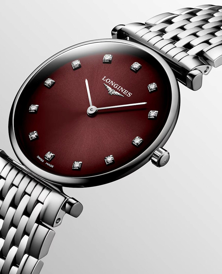 Часы Longines La Grande Classique L4.512.4.91.6 — бордовый, металл сталь