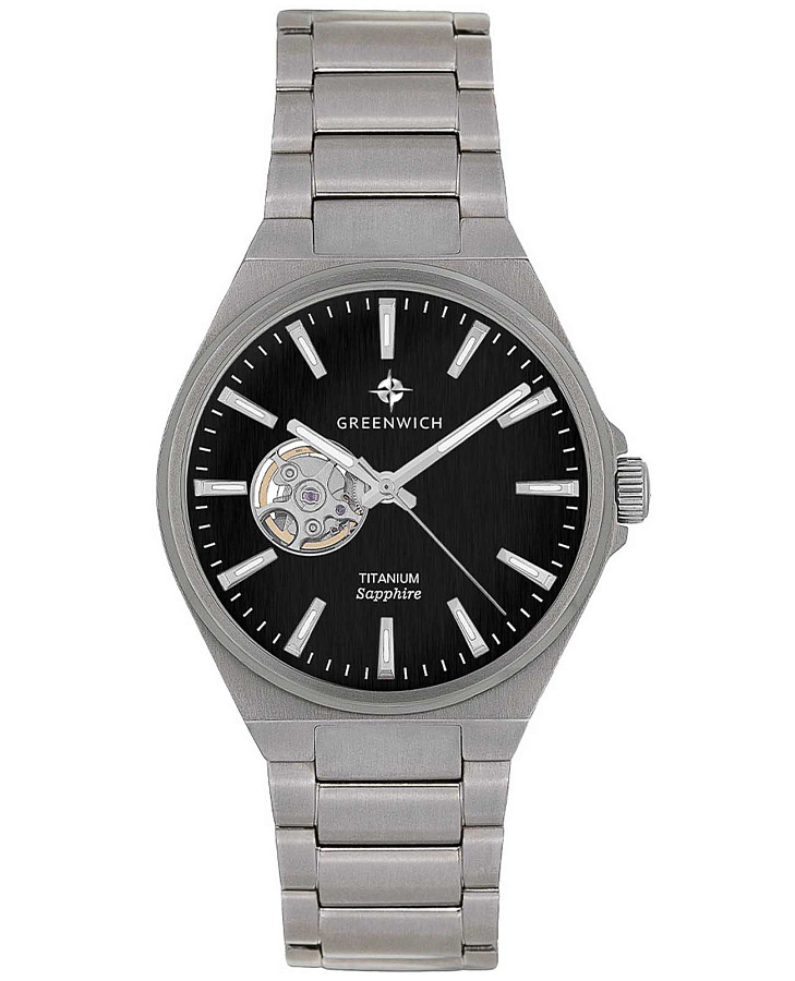 Часы Greenwich Titanium GW 084.10.31 — мужские, черный