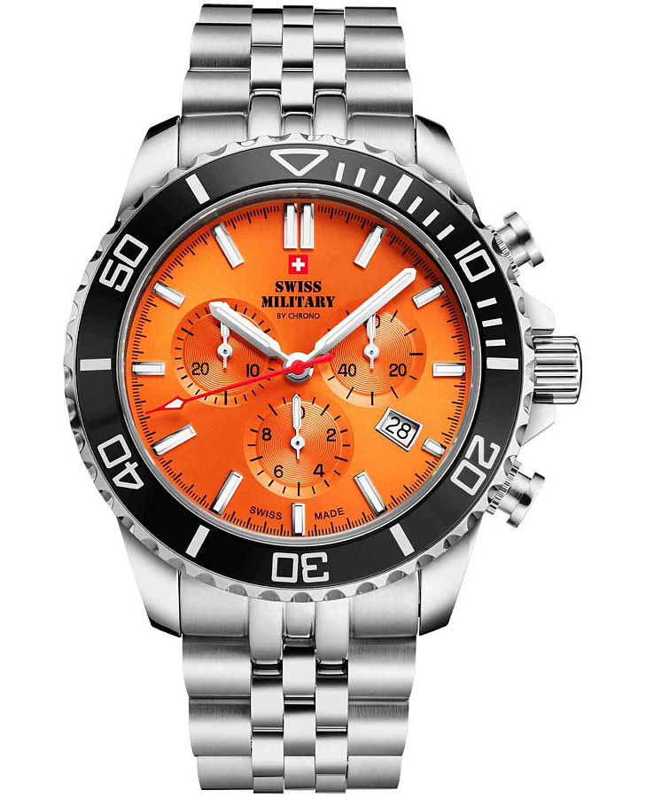 Часы Swiss Military by Chrono Sports Chronograph SM34103.05 — мужские, оранжевый