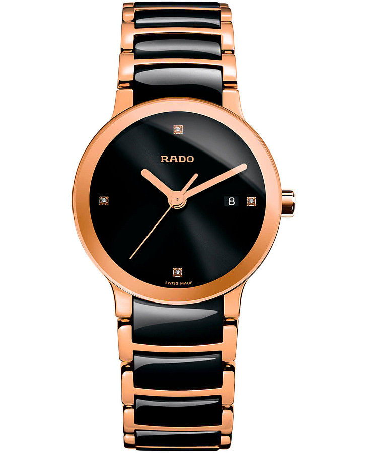 Часы Rado Centrix Diamonds R30555712 — женские, черный