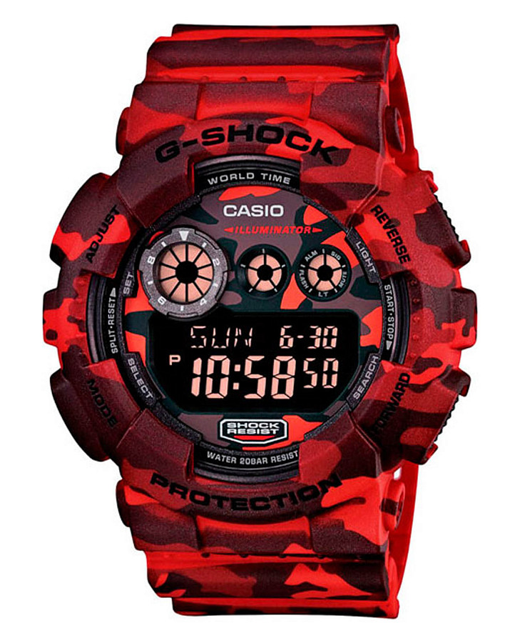 Часы Casio G-Shock GD-120CM-4DR — мужские, красный