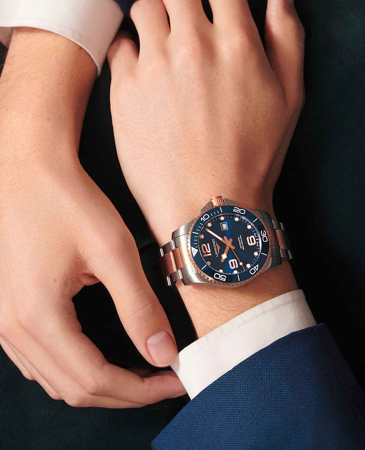 Часы Longines HydroConquest L3.782.3.98.7 — синий, механические