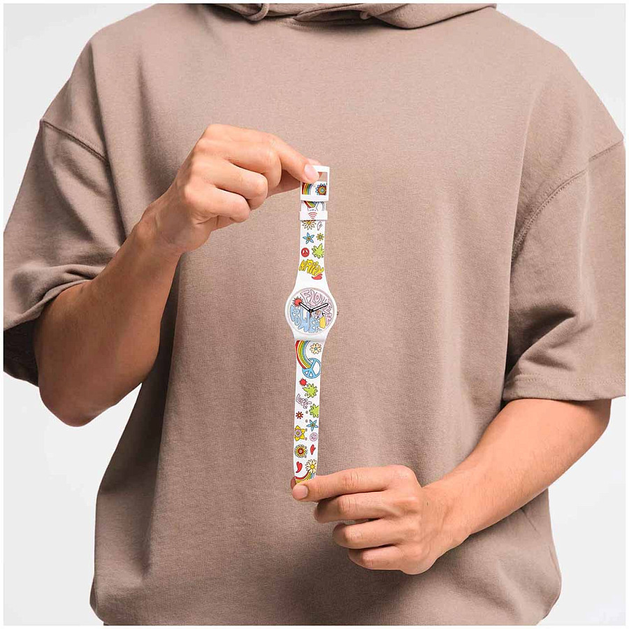 Часы Swatch New Gent Bioceramic Swatch Pay! SO32W108-5300 — артикул SO32W108-5300