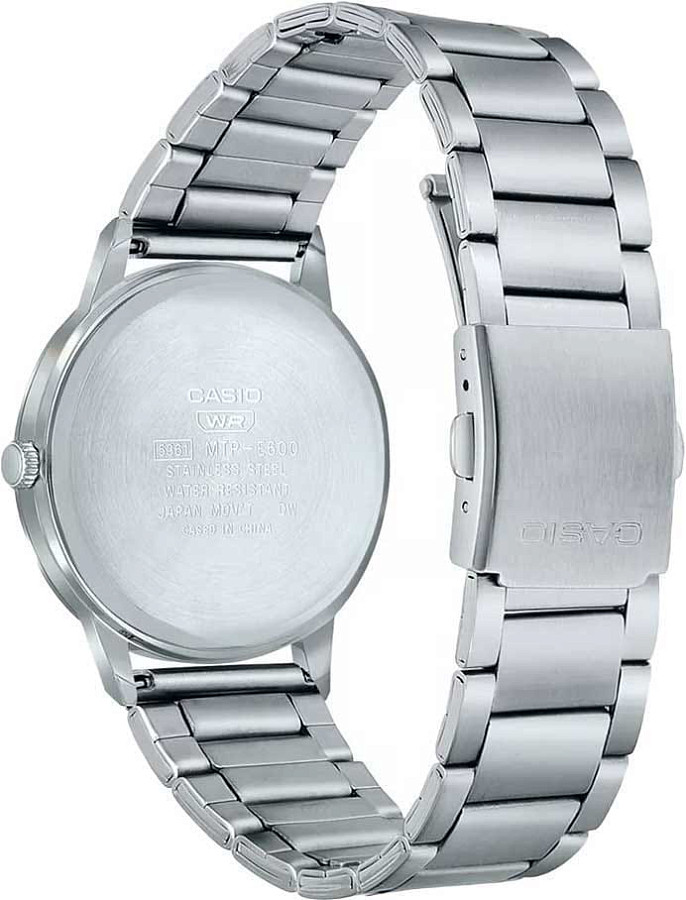 Часы Casio Collection MTP-E600D-2B — нержавеющая сталь, мужские