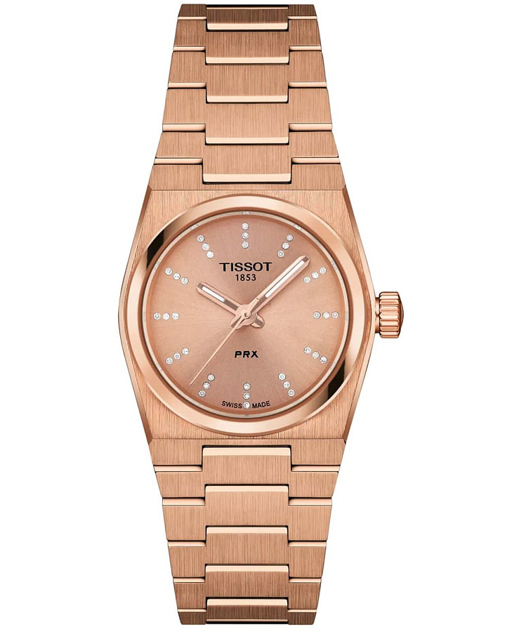 Часы Tissot PRX 25 mm T137.010.33.506.00 — женские, золотой