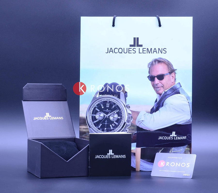 Часы Jacques Lemans 1-1844ZB — кожаный, мужские