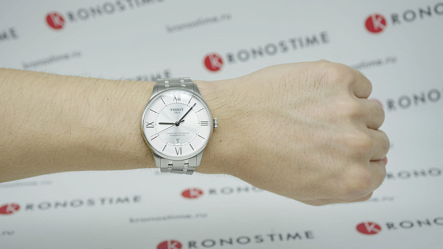 Часы Tissot Chemin des Tourelles Powermatic 80 T099.407.11.038.00 — серебристый, сталь металл