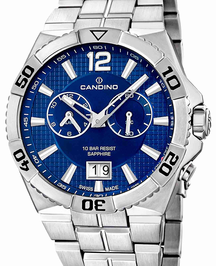 Часы Candino Sportive C4450/A — кварцевые, сталь металл