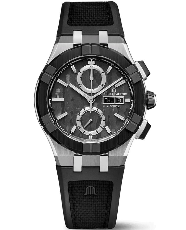 Часы Maurice Lacroix Aikon Automatic 43 mm AC6038-S1C34-330-3 — мужские, черный