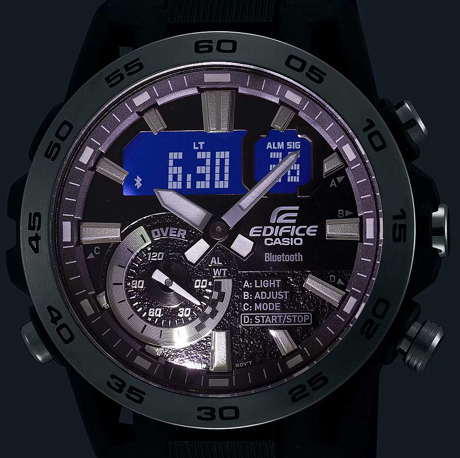 Часы Casio Edifice ECB-40P-1A — сталь металл, Япония