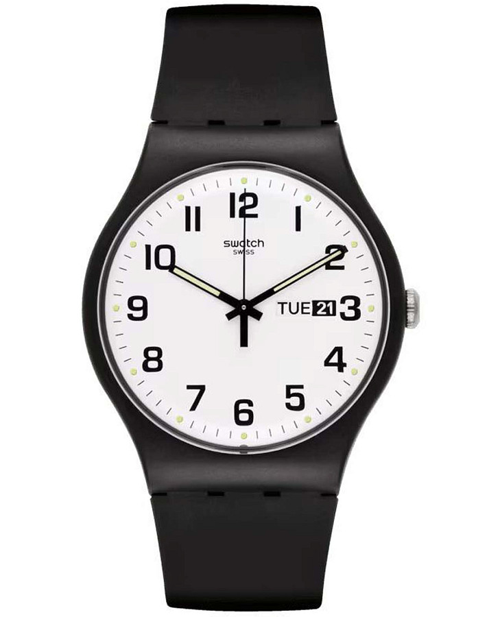 Часы Swatch New Gent Biosourced SO29B703 — мужские, белый