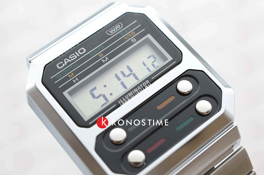 Часы Casio Vintage A100WE-1AEF — мужские, серебристый
