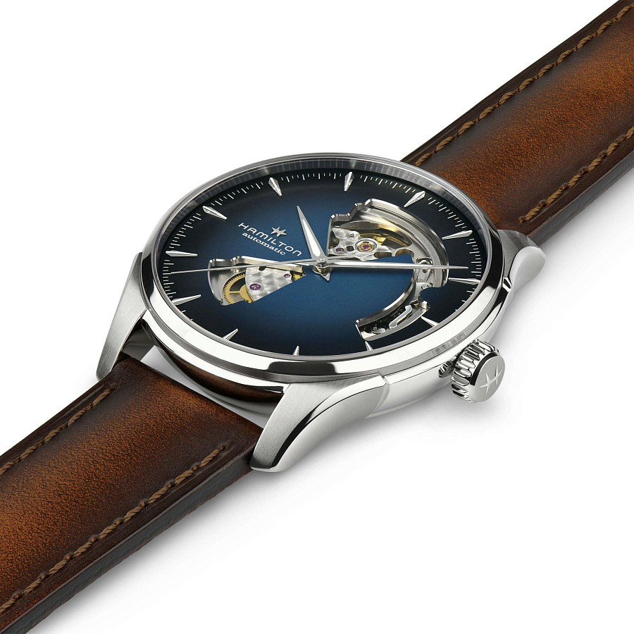 Часы Hamilton Jazzmaster Open Heart Auto H32675540 — механические, металл сталь