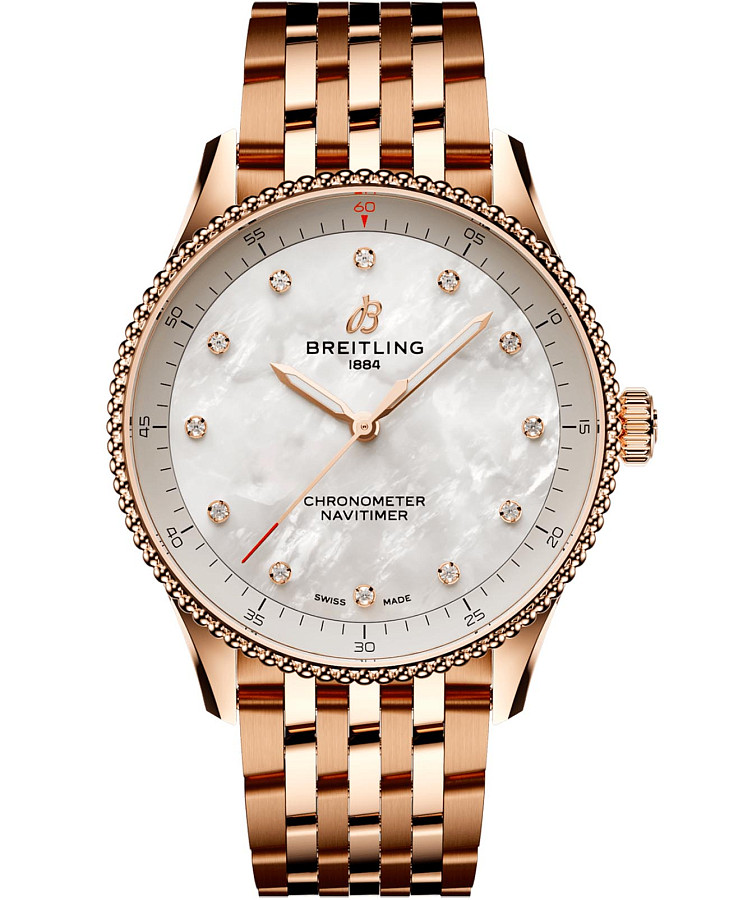 Часы Breitling Navitimer Automatic 32 R77320E61A1R1 — мужские, перламутровый