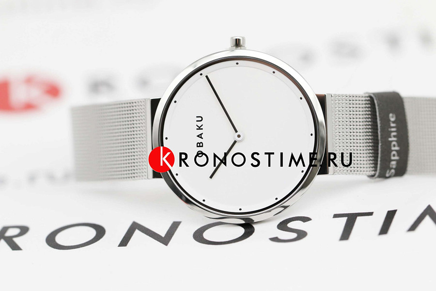 Часы Obaku Ultra Slim V230LXCWMC — кварцевые, металл сталь