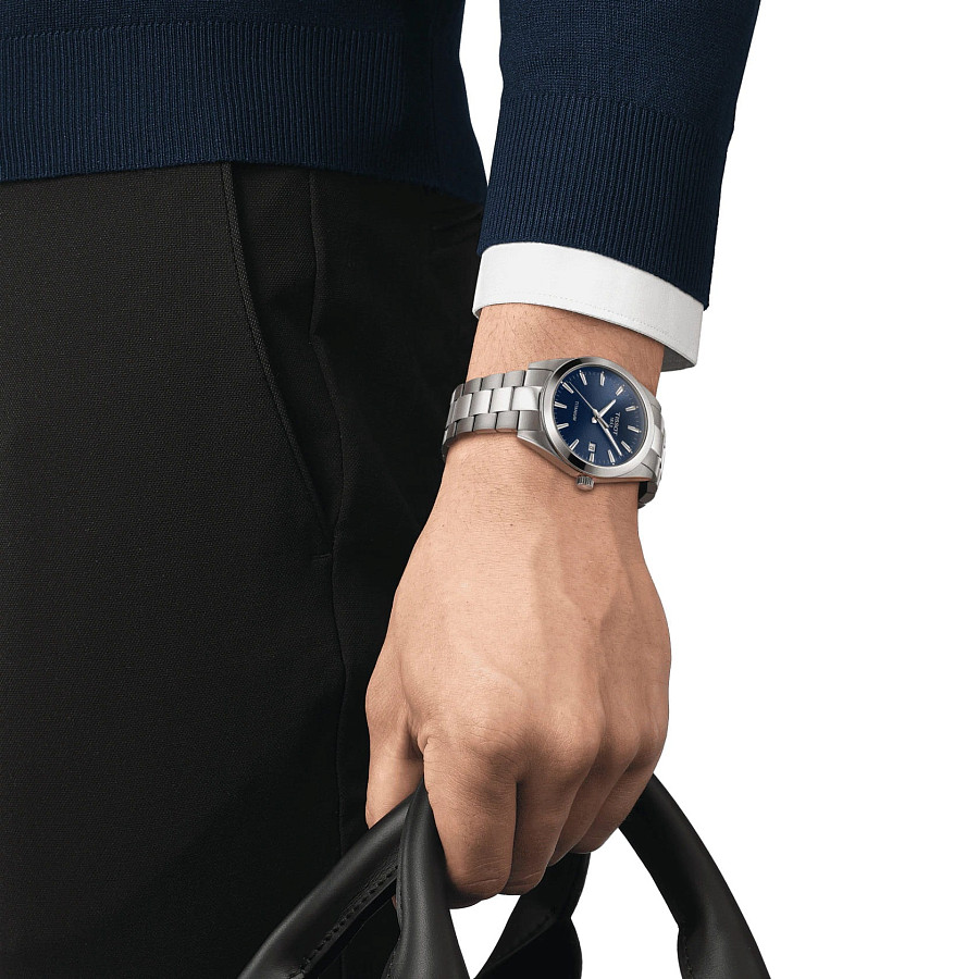 Часы Tissot Gentleman Titanium T127.410.44.041.00 — кварцевые, металл титан