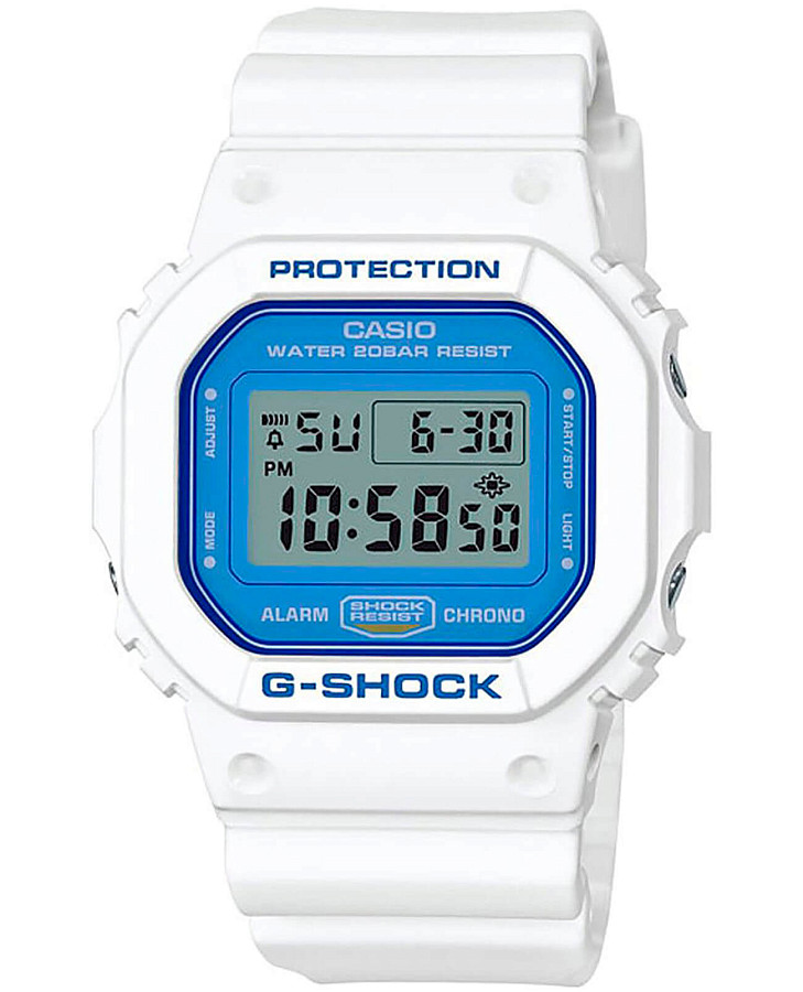 Часы Casio G-Shock DW-5600WB-7 — мужские, голубой
