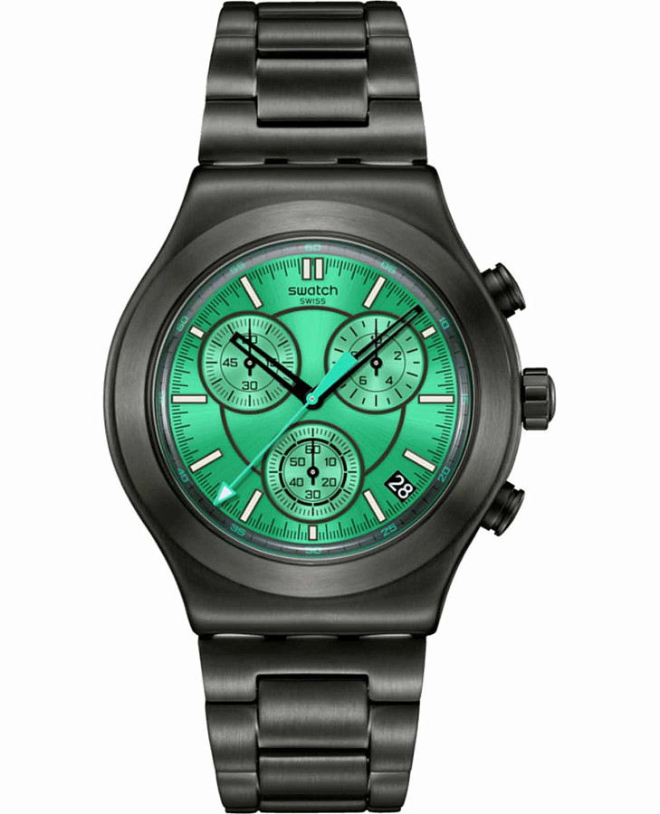 Часы Swatch I New Chrono YVM407G — женские, зеленый