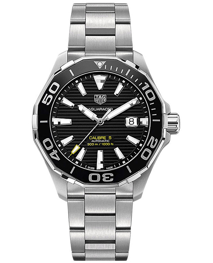 Часы TAG Heuer Aquaracer Calibre 5 Automatic WAY201A.BA0927 — мужские, черный