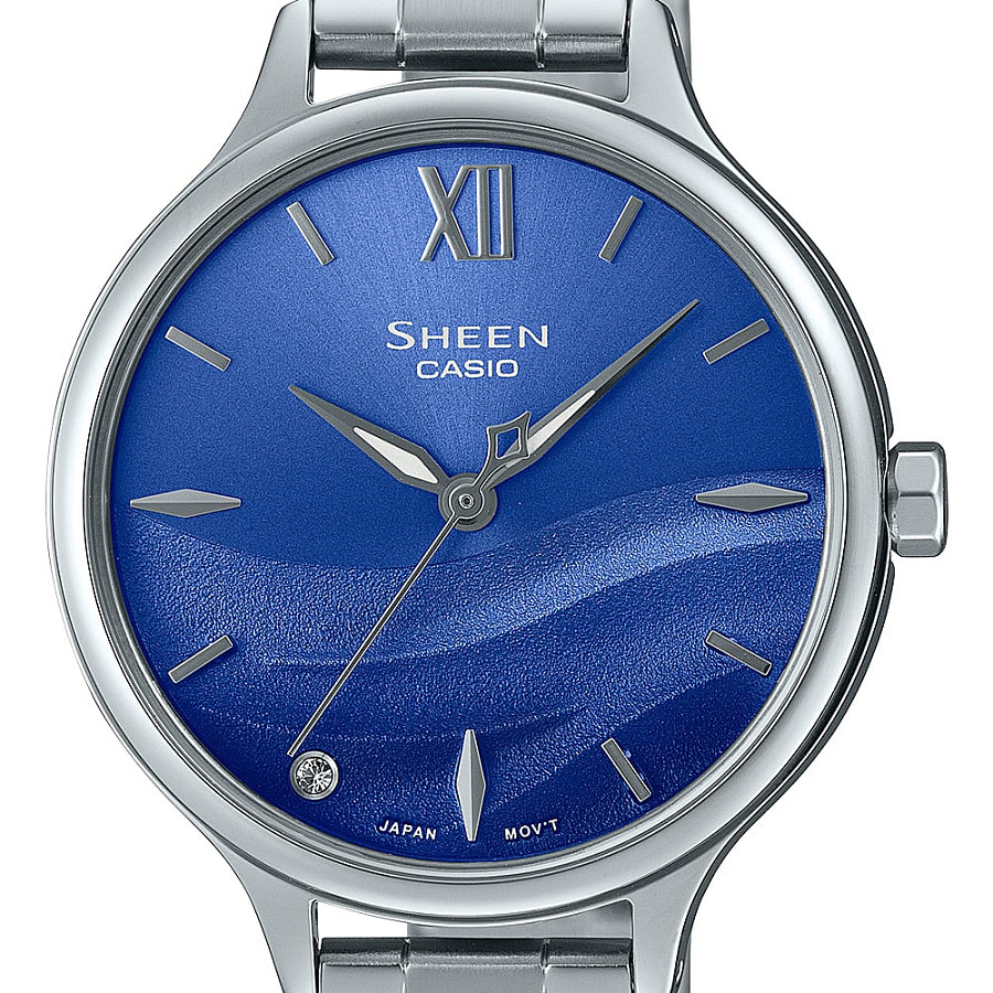 Часы Casio Sheen SHE-4550D-2B — кварцевые, металл сталь