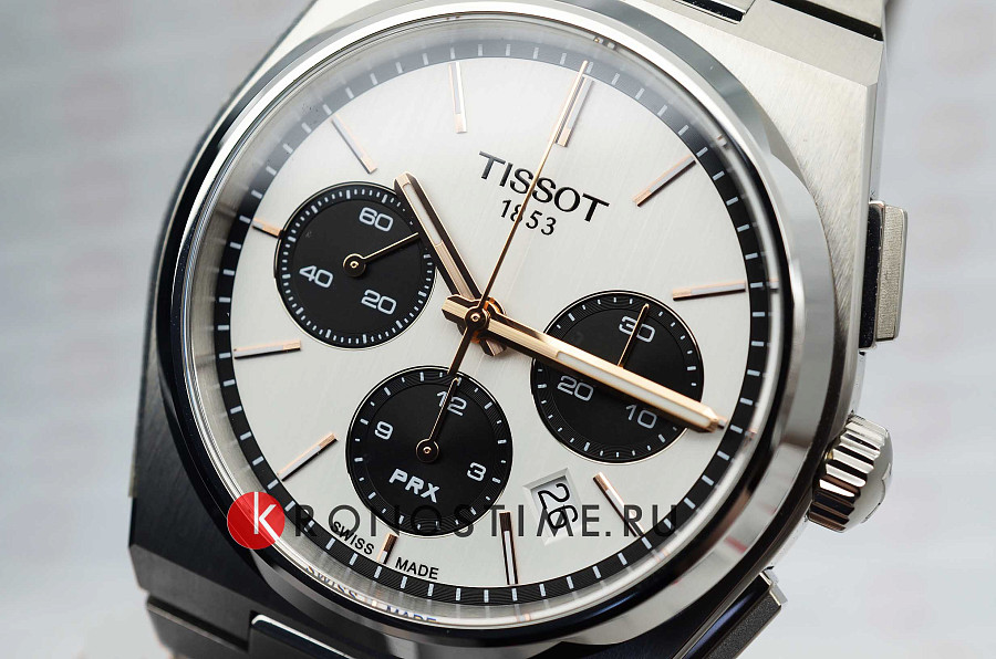 Часы Tissot PRX Automatic Chronograph T137.427.11.011.00 — механические, Швейцария, мужские