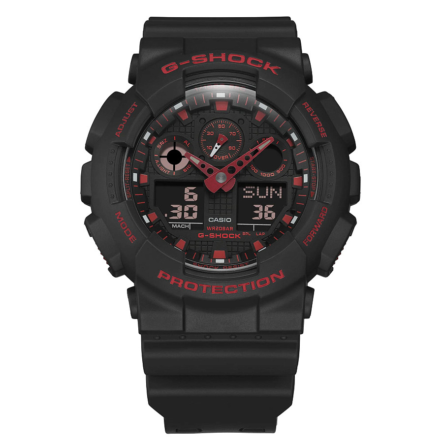 Часы Casio G-Shock GA-100BNR-1A — артикул GA-100BNR-1A