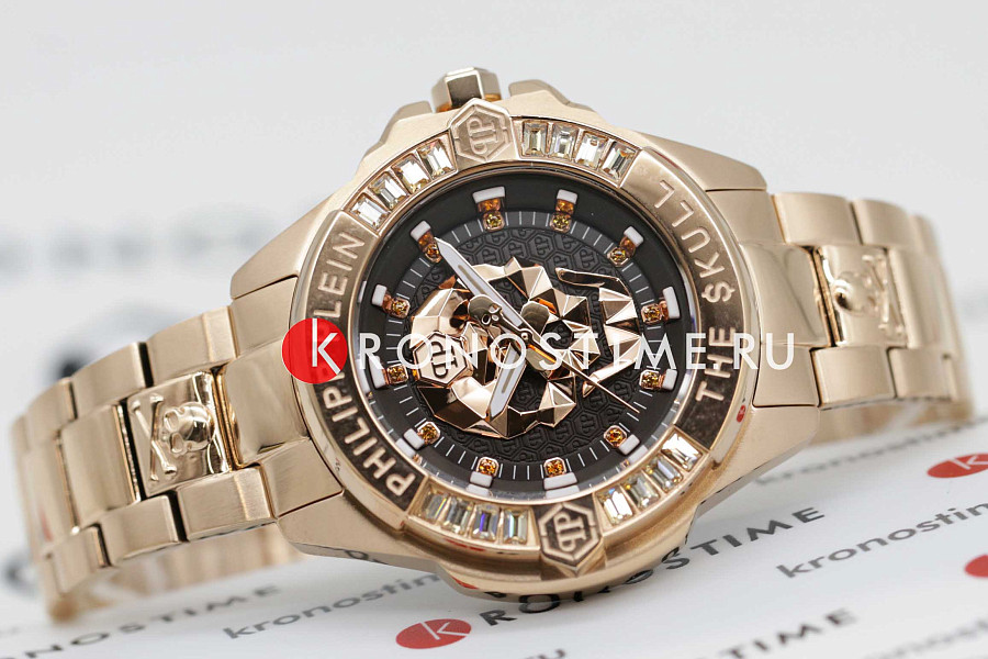 Часы Philipp Plein The Skull PWNAA0922 — кварцевые, сталь металл