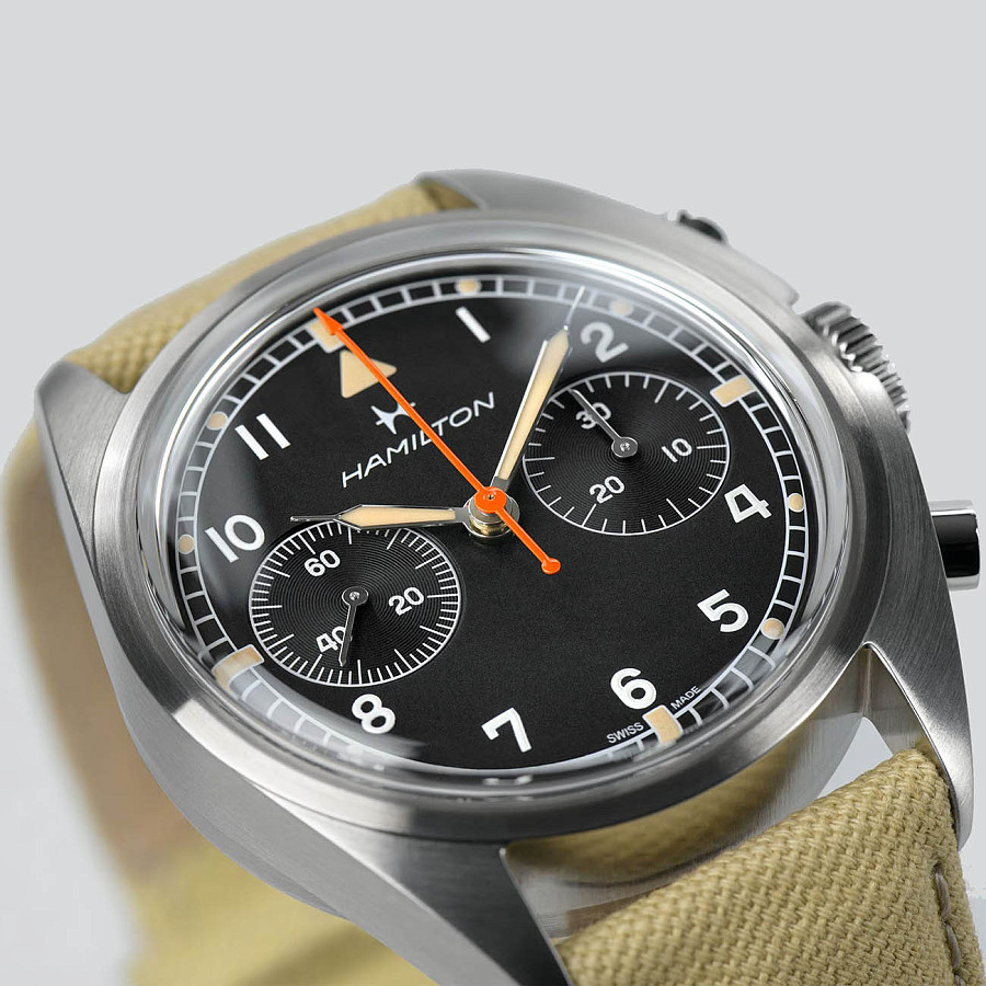 Часы Hamilton Khaki Aviation Pilot Pioneer Mechanical Chrono Limited Edition H89429930 — металл, Швейцария
