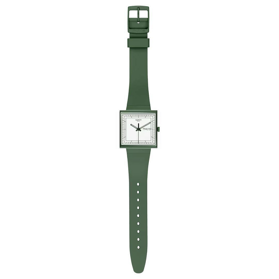 Часы Swatch Square Bioceramic Standard SO34G700 — биокерамика, Швейцария