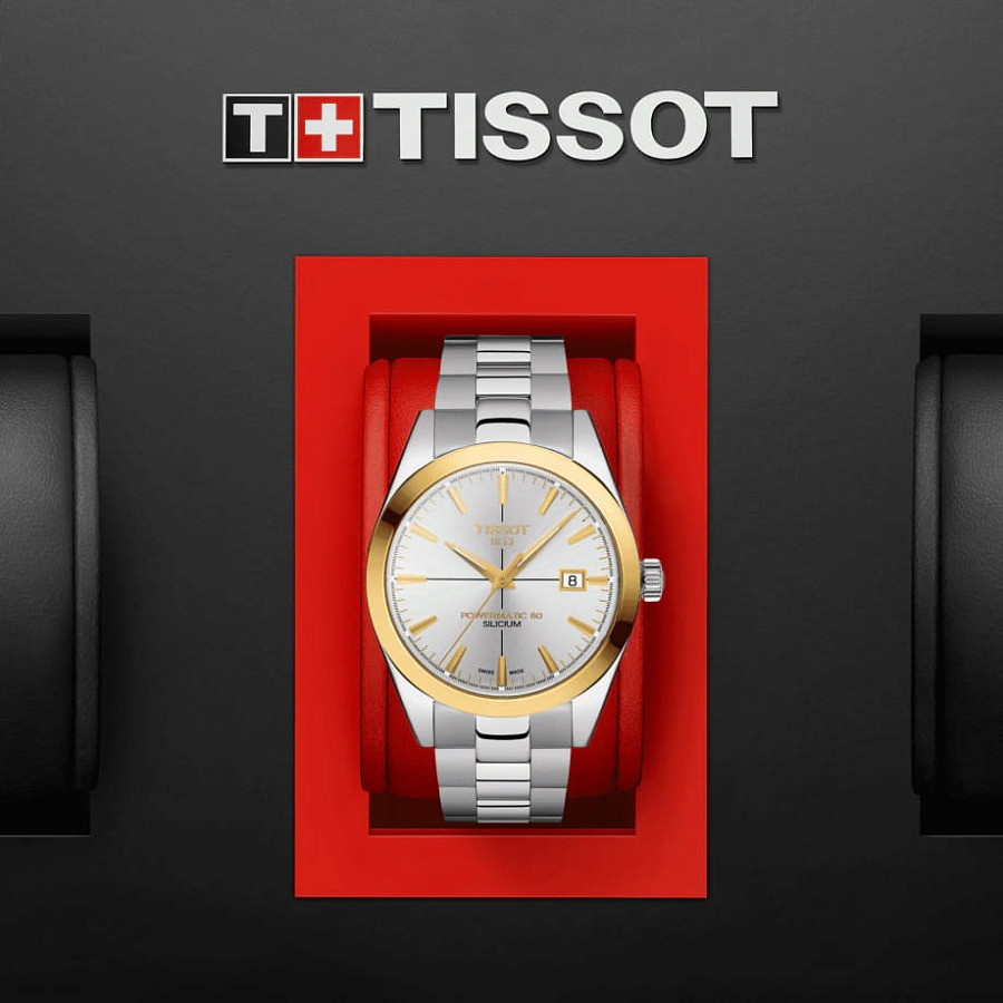 Часы Tissot Gentleman Powermatic 80 Silicium 18K Gold T927.407.41.031.01 — артикул T9274074103101