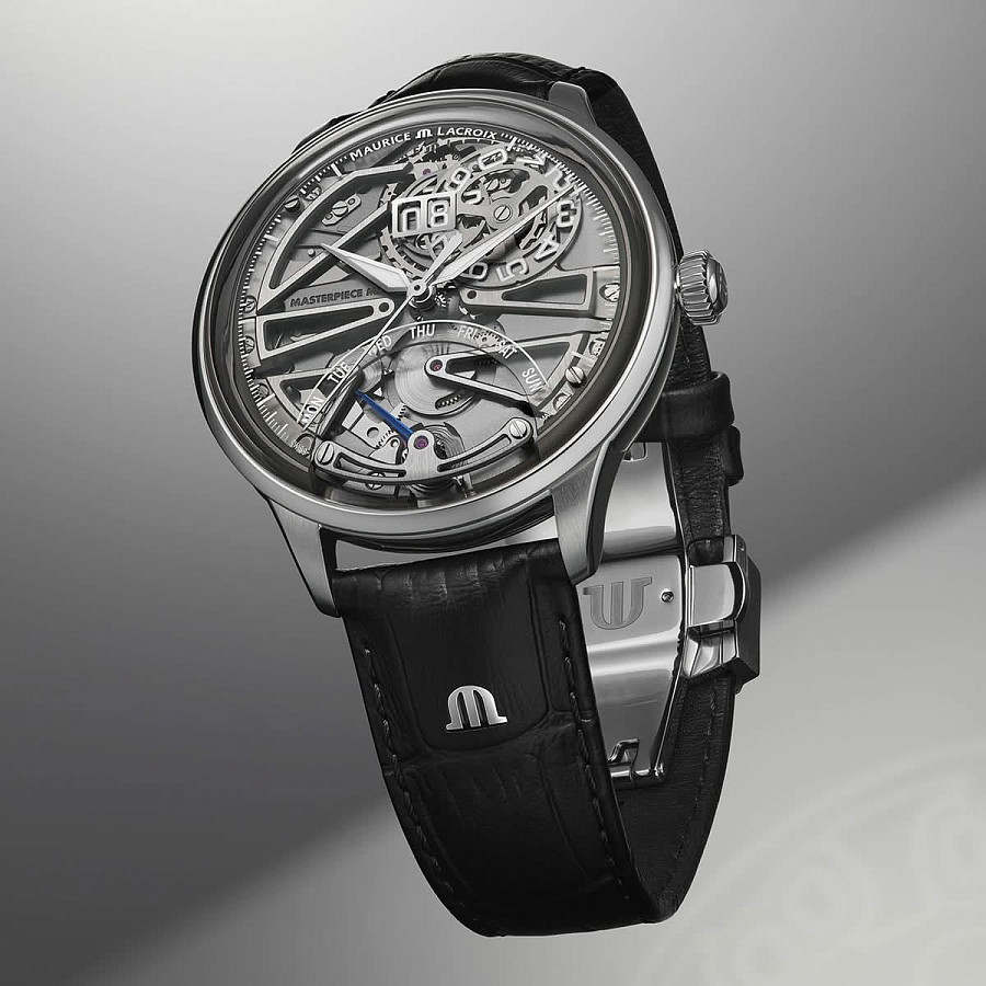Часы Maurice Lacroix 1975 Master Grand Date Retrograde 758008-SS001-090-2 — кожаный, мужские