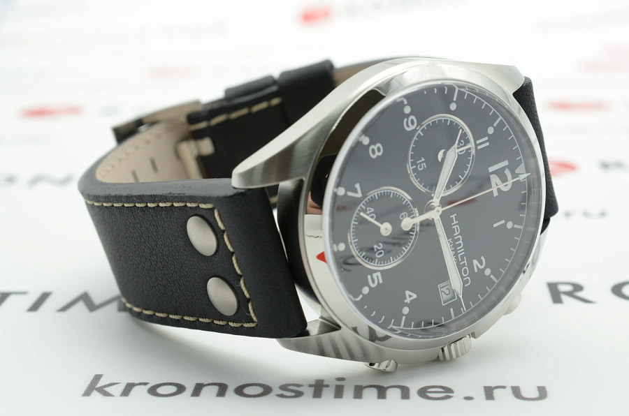 Часы Hamilton Khaki Aviation Pilot Pioneer Chrono H76512733 — сталь, Швейцария