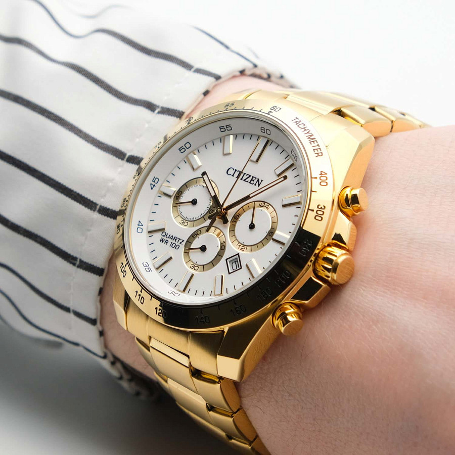Часы Citizen Basic AN8232-53A — белый, металл сталь