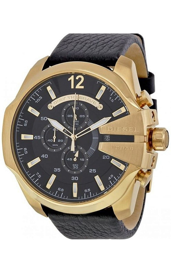 Часы Diesel Mega Chief DZ4344 — мужские, кожаный